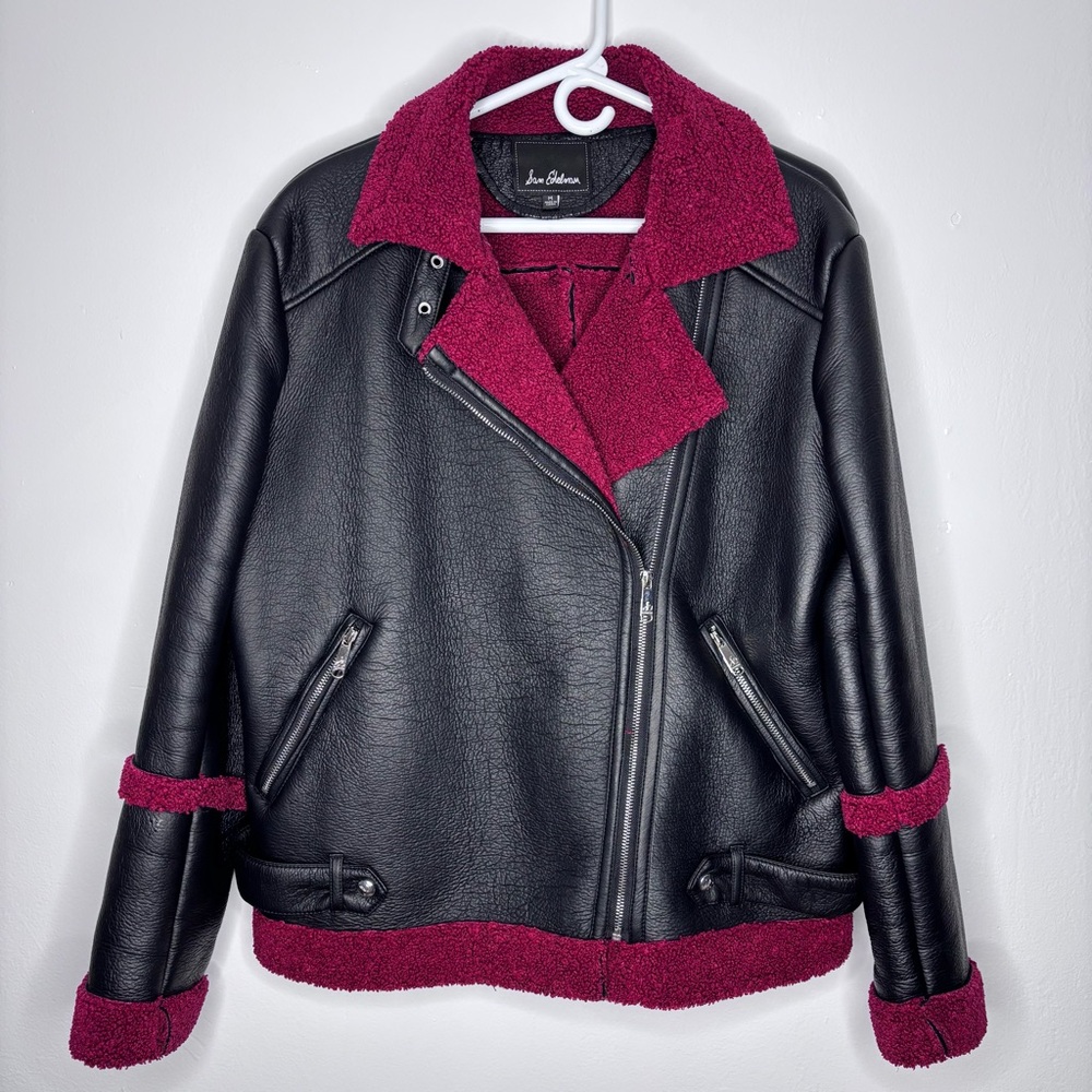 Sam Edelman Faux Leather Sherpa Moto Jacket - Picture 3 of 10
